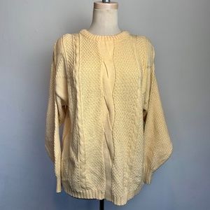 Vintage Sweaters - Vintage Open Cable Knit Oversized Sweater Vintage Sweaters - Vintage Open Cable Knit Oversized Sweater